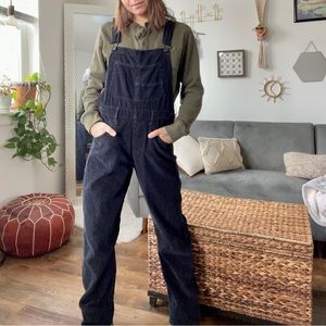 SOLD-Free People Ziggy Corduroy Overalls Black.